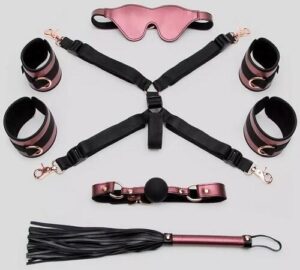 Bondage Boutique Seduce Me Lover's Bed Bondage Kit (6 Piece) — Erotic • Pink