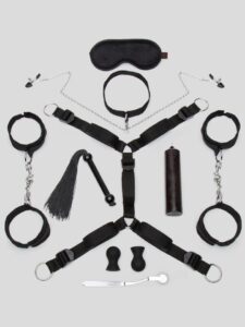Lovehoney Kinky Couple Mega Bondage Kit (10 Piece) — Erotic • Black