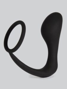 Lovehoney Inside Job Silicone Cock Ring and Butt Plug — Erotic • Black