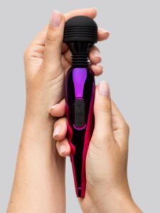 Lovehoney Deluxe Rechargeable Mini Metallic Massage Wand Vibrator — Erotic • Pink