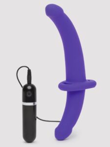 Lovehoney Double Duty Vibrating Double-Ended Strap-On Dildo — Sex Toys • Purple