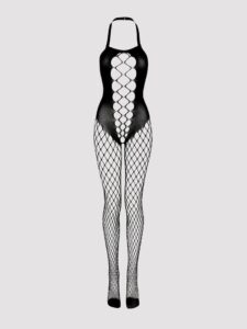 Lovehoney Lingerie Lovehoney Fishnet Criss-Cross Cut-Out Crotchless Bodystocking - One size — Lingerie • Black Australia Lovehoney Lingerie Lovehoney Fishnet Criss-Cross Cut-Out Crotchless Bodystocking - One size — Lingerie • Black
