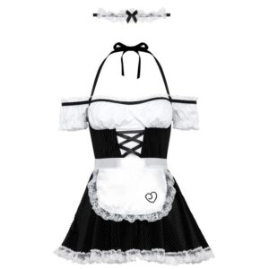 Lovehoney Fantasy French Fancy Maid Costume - S / M — Lingerie • Black Australia Lovehoney Fantasy French Fancy Maid Costume - S / M — Lingerie • Black