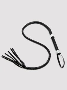 Leg Avenue Faux Leather Diamante Handle Whip - One size — Lingerie • Black