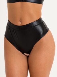 Lovehoney Lingerie Lovehoney Fierce Wet Look Cut-Out Crotchless Thong - Small — Erotic • Black Australia Lovehoney Lingerie Lovehoney Fierce Wet Look Cut-Out Crotchless Thong - Small — Erotic • Black