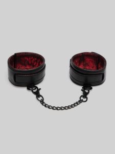 Fifty Shades of Grey Sweet Anticipation Faux Leather Ankle Cuffs — Lingerie • Black