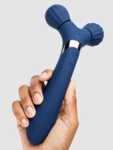 Lovehoney Joy Roller Rechargeable Double-Ended Vibrating Massager — Erotic • Blue