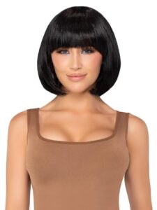 Leg Avenue Brunette Short Natural Wig With Fringe - One size — Wigs • Black Australia Leg Avenue Brunette Short Natural Wig With Fringe - One size — Wigs • Black