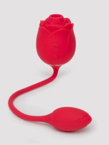 Lovehoney Rose Glow 2-in-1 Clitoral Suction Stimulator with Egg Vibrator — Sex Toys • Red