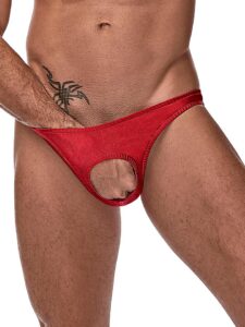 Male Power Red Pouchless Open Front Briefs - One size — Lingerie • Red Australia Male Power Red Pouchless Open Front Briefs - One size — Lingerie • Red