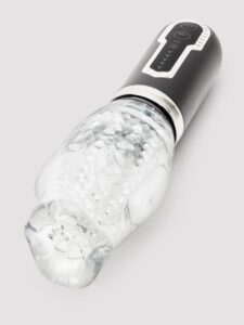 Unbranded Male Rotating Thrusting Rechargeable Blowjob Masturbator — Sex Toys • Clear