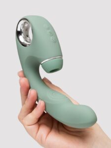 Lovehoney Dual Embrace Pulsing Clitoral Suction Dual Stimulator — Sex Toys • Green