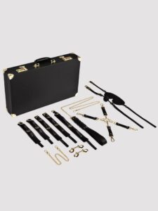 EasyToys Bedroom Fantasies Faux Leather Luxury Bondage Suitcase (13 Pieces) — Erotic • Black Australia EasyToys Bedroom Fantasies Faux Leather Luxury Bondage Suitcase (13 Pieces) — Erotic • Black