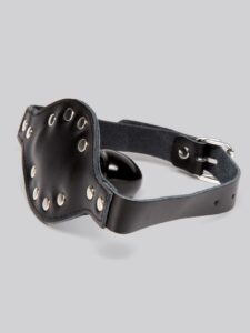 Bondage Boutique Leather and Studs Dildo Gag — Lingerie • Black