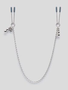 Fifty Shades Darker At My Mercy Chained Nipple Clamps (Silver) Fifty Shades of Grey Fifty Shades Darker At My Mercy Chained Nipple Clamps — Sex Toys • Silver