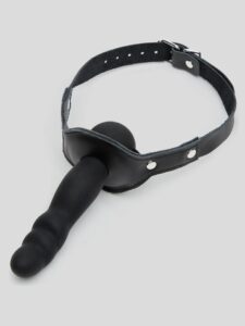 Bondage Boutique Silicone Gag with Dildo 5 Inch. — Lingerie • Black