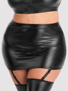 Lovehoney Lingerie Lovehoney Plus Size Fierce Wet Look Suspender Skirt t - 5X / 6X — Lingerie • Black Australia Lovehoney Lingerie Lovehoney Plus Size Fierce Wet Look Suspender Skirt t - 5X / 6X — Lingerie • Black