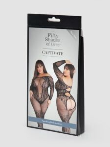 Fifty Shades of Grey Captivate Plus Size Lace Spanking Bodystocking - One Size Queen — Lingerie • Black