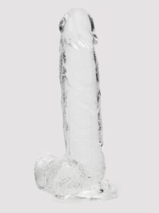 Lovehoney BASICS Lovehoney Enjoy Clear Dildo with Balls 8 Inch — Sex Toys • Clear