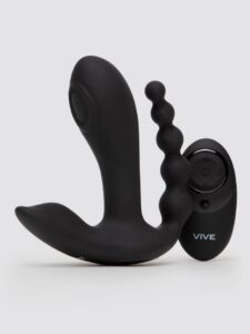 Shots Toys Vive KATA Rechargeable Pulsing Remote Control Triple Stimulation Vibrator — Sex Toys • Black