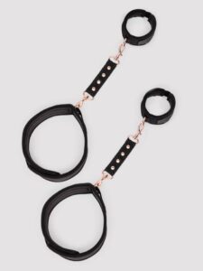 Bondage Boutique Soft Wrist to Thigh Restraints — Lingerie • Black Australia Bondage Boutique Soft Wrist to Thigh Restraints — Lingerie • Black
