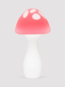 CalExotics Naughty Bits Muff Shroom Playful Massager (Red): 10 Modes, IPX7 Waterproof & Travel Lock Cal Exotics Naughty Bits Muff Shroom Playful Massager — Sex Toys • Red