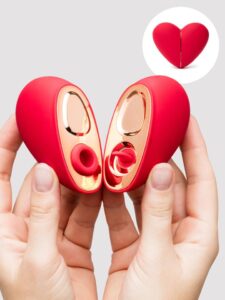 Lovehoney Heart Duo Clitoral Suction and Licking Stimulator — Sex Toys • Red Australia Lovehoney Heart Duo Clitoral Suction and Licking Stimulator — Sex Toys • Red
