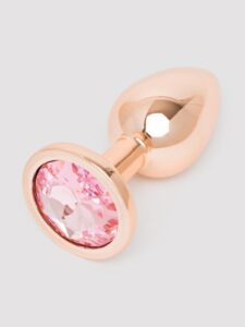 Lovehoney Secret Shine Rose Gold Jewelled Metal Butt Plug 2.5 Inch — Sex Toys • Gold