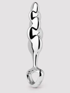 njoy Disco Rippled Textured Stainless Steel G/P-Spot Dildo — Sex Toys • Silver