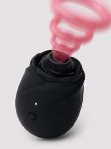 Fifty Shades of Grey Black Rose Silicone Clitoral Suction Stimulator 2.0 - Black