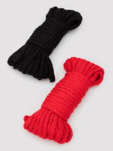 Bondage Boutique Soft Bondage Rope 10 Metre (2 Pack) - Black