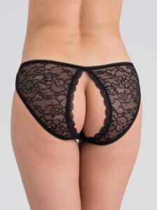 Fifty Shades of Grey Captivate Lace Open-Back Knickers - XXL - Black