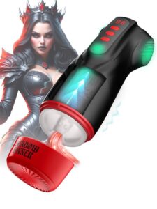 Raven Shadow Sinner Suction and Lighting Vibration Virtual Reality Masturbator - Black
