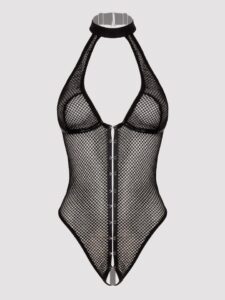 Lovehoney Forbidden Romance Black Mesh Crotchless Body - One size - Black