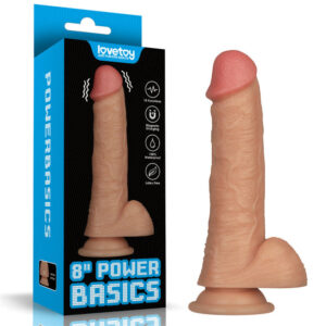 8 Inch Power Basics - Flesh 20 cm USB Rechargeable Vibrating Dong Global Shipping