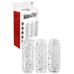 Adam & Eve ADAM'S CRYSTAL TRIO - Clear Strokers - 3 Pack Global Shipping Adam & Eve ADAM’S CRYSTAL TRIO – Clear Strokers – 3 Pack