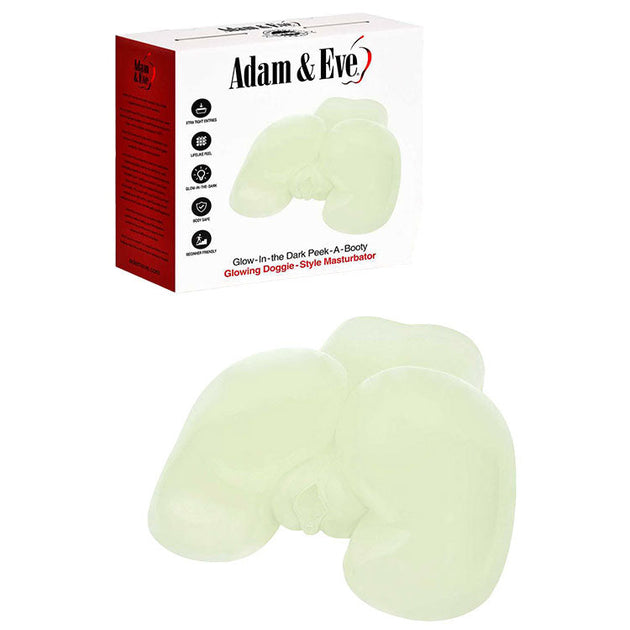 Adam & Eve GLOW IN THE DARK PEEK-A-BOOTY - Glow In Dark Doggy Style Mini Masturbator Global Shipping