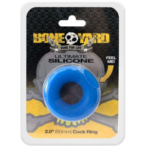 Boneyard Ultimate Silicone Cock Ring Blue – Blue 50mm Cock Ring