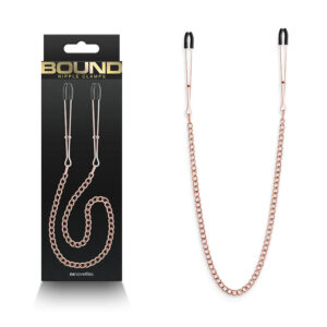 Bound Nipple Clamps - DC3 - Rose Gold - Rose Gold Nipple Clamps with Chain Global Shipping Bound Nipple Clamps – DC3 – Rose Gold – Rose Gold Nipple Clamps with Chain