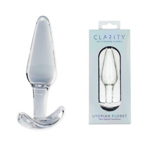 Clarity – Utopian Floret – Clear 11 cm Glass Butt Plug