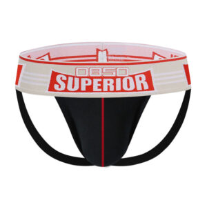 Club Jox Superior Black with Red Stripe Jock Strap