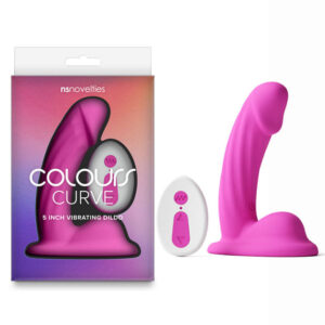 Colours Curve - Vibrating 5'' Dildo - Pink - Pink 12.6 cm USB Rechargeable Vibrating Dildo with Wireless Remote Global Shipping