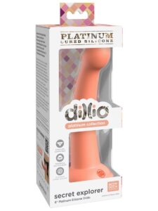 Dillio Platinum Secret Explorer 6in Peach Dildo