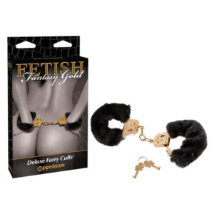 Fetish Fantasy Gold Deluxe Furry Cuffs Global Shipping