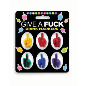 Give A Fuck Drink Markers - Novelty Drink Markers - Set of 6 Global Shipping