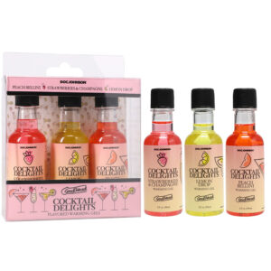 GoodHead Cocktail Delights – Flavoured Warming Oral Sex Gels – 59 ml Bottles – Set of 3