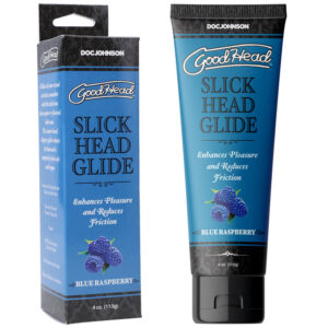 GoodHead Slick Head Glide – Blue Raspberry – Blue Raspberry Flavoured Lubricant – 120 ml Tube