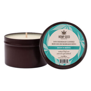 Hemp Seed 3-In-1 Massage Candle – Body Surfing (Aquatic Notes, Magnolia, Solar Florals) Scented – 170 g