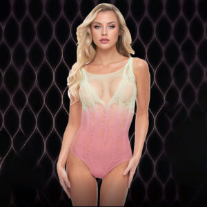 LAPDANCE Rosy Sunset Bodysuit – Cream/Rose – One Size