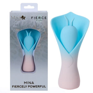 Maia MINA – Blue – Blue/Pink USB Rechargeable Fluttering Flower Stimulator